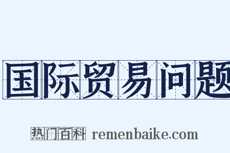 国际贸易问题是什么意思的图片